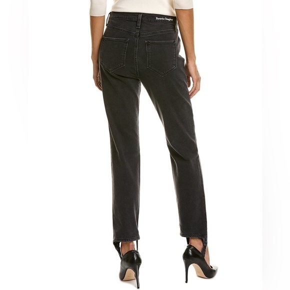NWT Favorite Daughter The Evelyn High-Rise Storm Black Slim Straight Jeans 31 - Picture 3 of 15